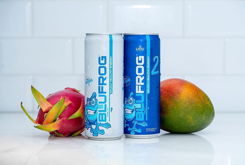 photo of limu blufrog energy with mango and dragon fruit